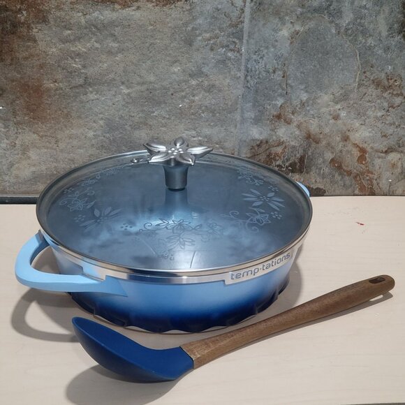 Temptations by Tora Brasier Lid Non Stick Aluminum Serving Spoon - Picture 12 of 12